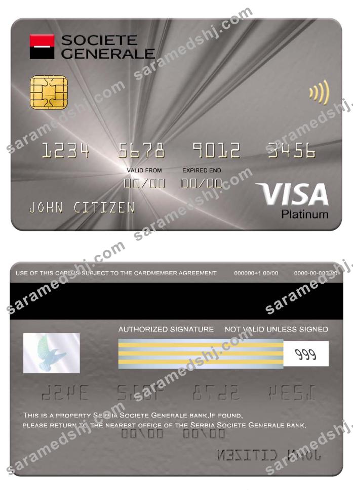 Serbia Societe Generale bank visa platinum card